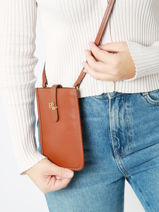 Telefoonetui Leder Lauren ralph lauren Bruin dryden 32917825-vue-porte