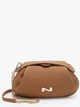 Cross Body Tas Nymphea Leder Nathan baume Bruin nymphea 2