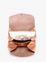 Portemonnee Le Gustave Leder Paul marius Roze vintage GUSTAVEM-vue-porte