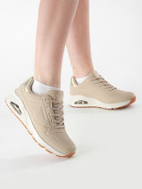 Sneakers Uno Shimmer Away Skechers Beige accessoires 155196-vue-porte