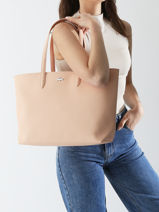 Handtas Anna Lacoste Roze anna NF4823AA-vue-porte