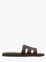 Slippers Emia Uit Leder Les tropeziennes Bruin men EMIA