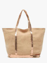 Handtas L Le Cabas Linnen Pailletten Vanessa bruno Beige cabas lin 31V40315