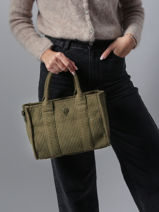 Schoudertas Velours Le voyage en panier Groen velours AHP242-vue-porte