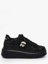 Sneakers Uit Leder Karl lagerfeld Zwart women KL63531N