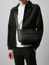 Cross Body Tas Tommy hilfiger Zwart monogram AM13577-vue-porte