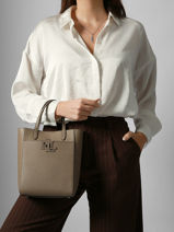 Cross Body Tas Cameryn Leder Lauren ralph lauren Bruin cameryn 31966760-vue-porte