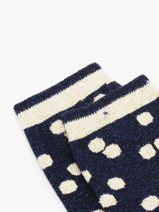 Damessokken Midnight Blue Cabaia Blauw socks women MINUITBL-vue-porte