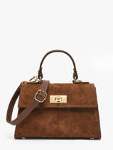 Schoudertas Velvet Caviar Leder Milano Bruin velvet caviar VC25116