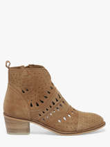 Enkellaarsjes Met Hak Uit Leder Alpe Bruin women 54331101