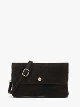Cross Body Tas Velvet Leder Milano Zwart velvet VE23067O