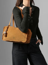 Schoudertas Leather Biba Bruin leather BLI1L-vue-porte