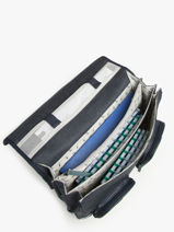 Boekentas 3 Compartimenten Cameleon Blauw vintage urban PBVBCA41-vue-porte