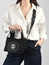 Cross Body Tas K Ikon Katoen Karl lagerfeld Zwart k ikon B2W50074-vue-porte