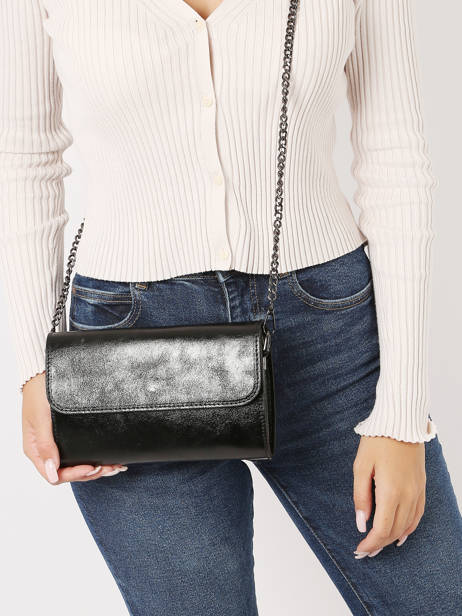Cross Body Tas Nine Leder Milano Zwart nine NI23064N ander zicht 1
