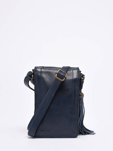 Telefoonetui Leder Basilic pepper Blauw cow BCOW49 ander zicht 4
