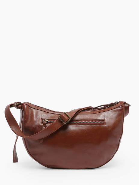 Cross Body Tas Cow Leder Basilic pepper Bruin cow BCOW71 ander zicht 4