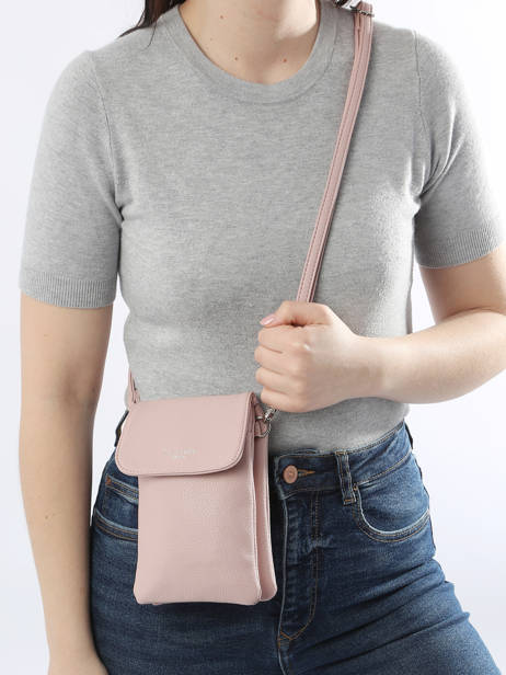 Cross Body Tas Grained Miniprix Roze grained F3609 ander zicht 1