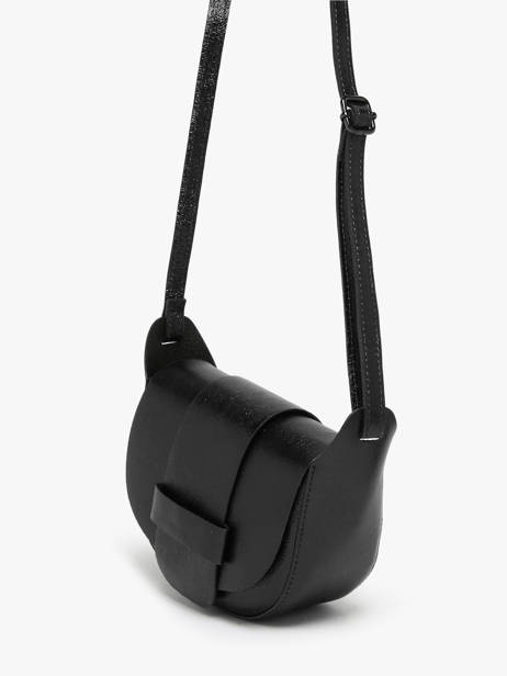Cross Body Tas Nine Leder Milano Zwart nine NI24064 ander zicht 2