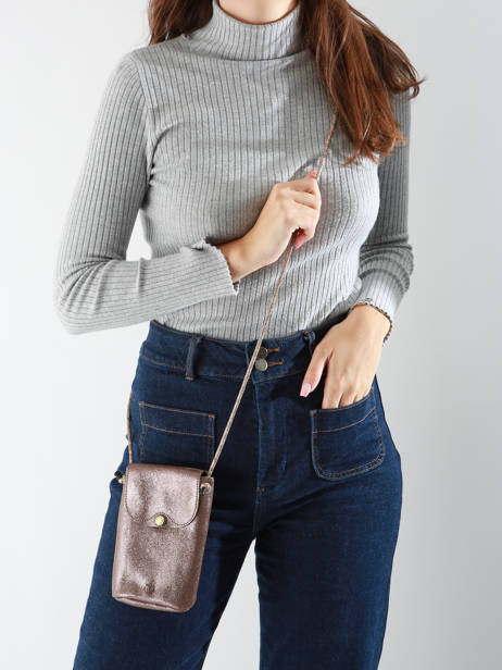 Cross Body Tas Vintage Leder Mila louise Grijs vintage 3568X ander zicht 1