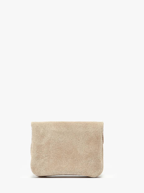 Portemonnee Leder Milano Beige velvet VE23091 ander zicht 2