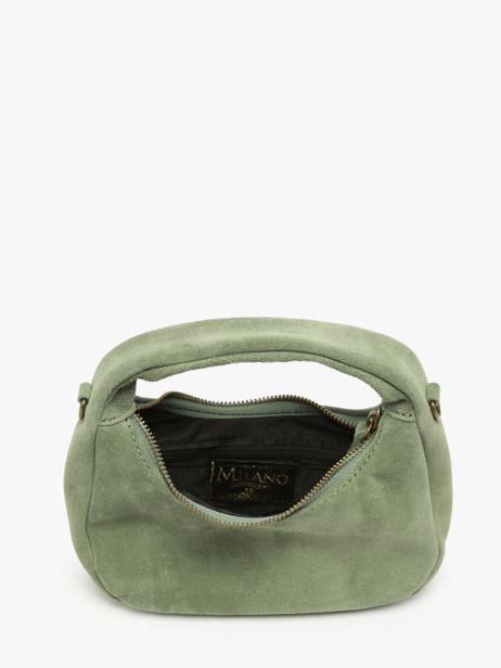 Cross Body Tas Velvet Leder Milano Groen velvet VE24113 ander zicht 3
