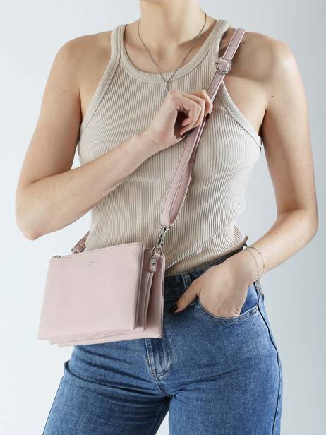 Cross Body Tas Grained Miniprix Roze grained H6995 ander zicht 1