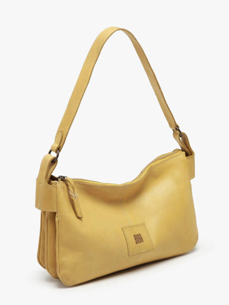 Cross Body Tas Heritage Leder Biba Geel heritage BT18 ander zicht 2