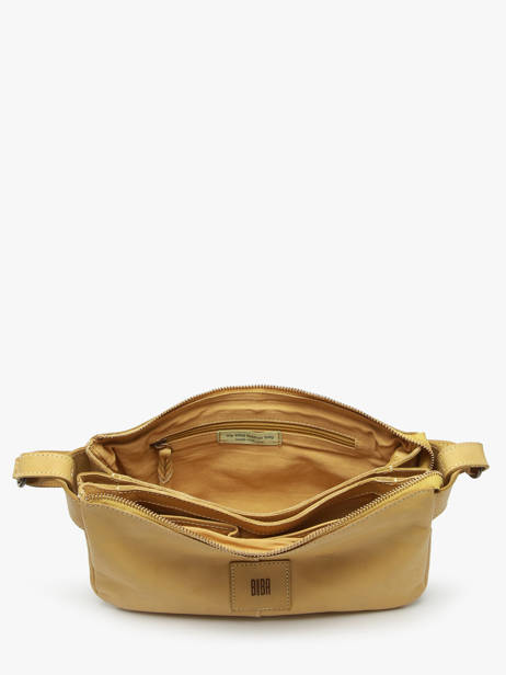 Cross Body Tas Heritage Leder Biba Geel heritage BT18 ander zicht 3