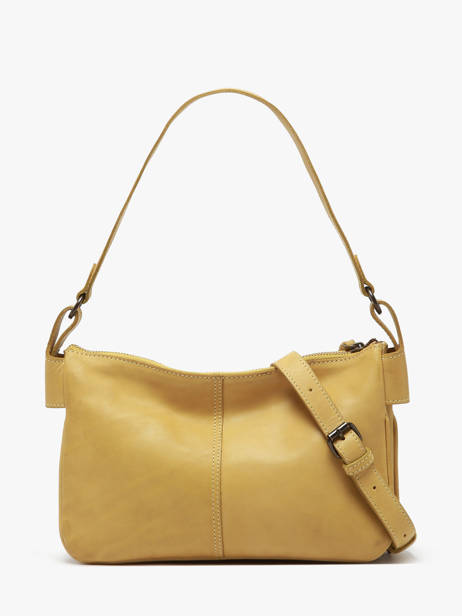 Cross Body Tas Heritage Leder Biba Geel heritage BT18 ander zicht 4