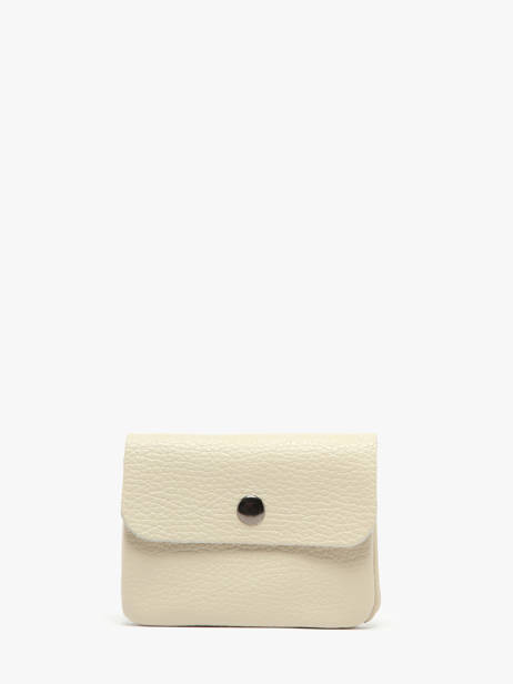 Portemonnee Leder Milano Beige caviar CA23092