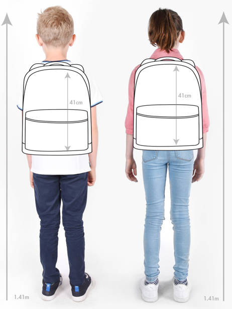 Rugzak Vintage North 2 Compartimenten Cameleon Blauw vintage north 28349-22 ander zicht 1