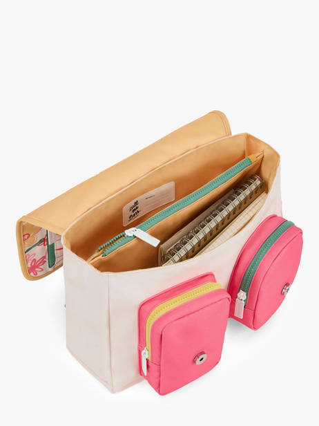 Boekentas 1 Compartiment Hello hossy Beige cool kids 7 ander zicht 3