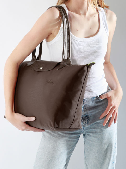 Longchamp Le pliage green Schoudertas Bruin