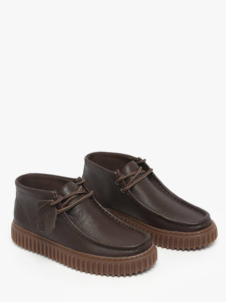 Enkelhoge Derby Veterschoenen Torhill Uit Leder Clarks Bruin men 26183425 ander zicht 2