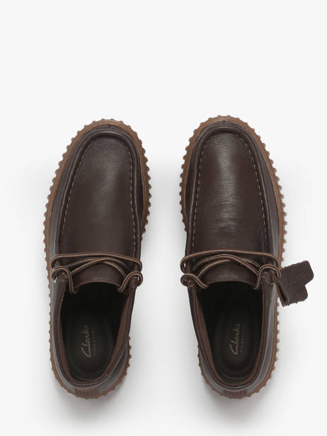 Enkelhoge Derby Veterschoenen Torhill Uit Leder Clarks Bruin men 26183425 ander zicht 4