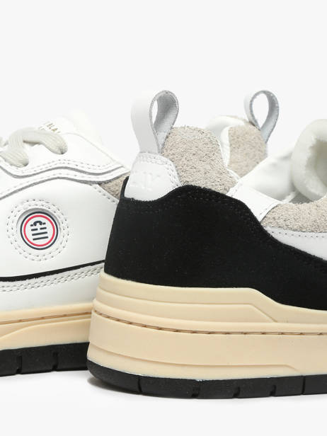 Sneakers La Vernaz Uit Leder Serge blanco Zwart men CHA2340P ander zicht 3