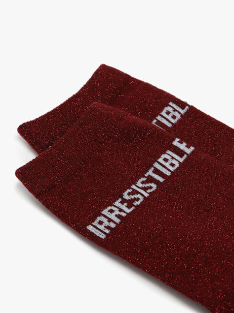 Damessokken Têtue Long Glitter Pieces Rood girl 17162499 ander zicht 1