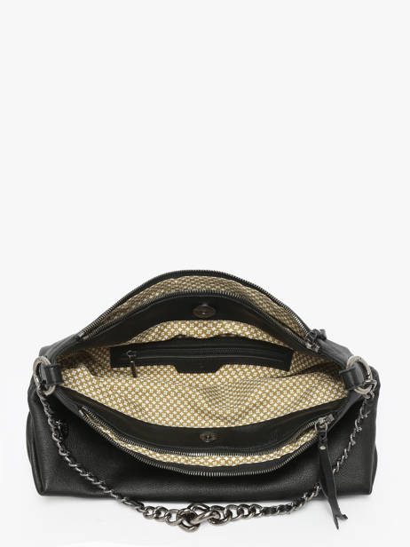 Cross Body Tas Vintage Leder Mila louise Zwart vintage 3822C ander zicht 3