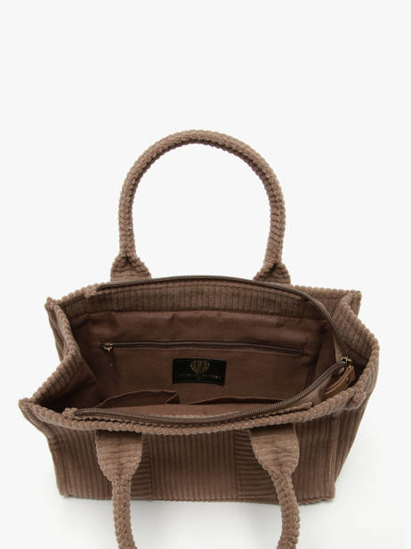 Schoudertas Velours Le voyage en panier Bruin velours AHP242 ander zicht 3