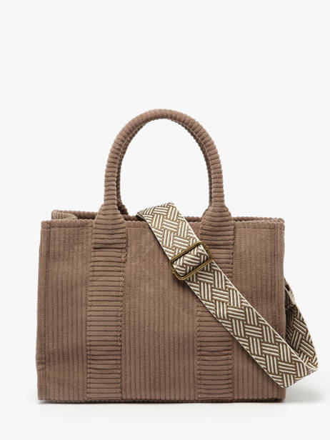 Schoudertas Velours Le voyage en panier Bruin velours AHP242 ander zicht 4