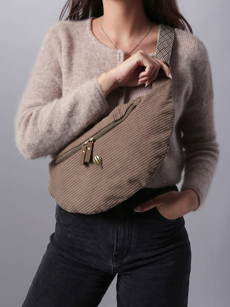 Heuptasje Le voyage en panier Bruin velours AHP244 ander zicht 1