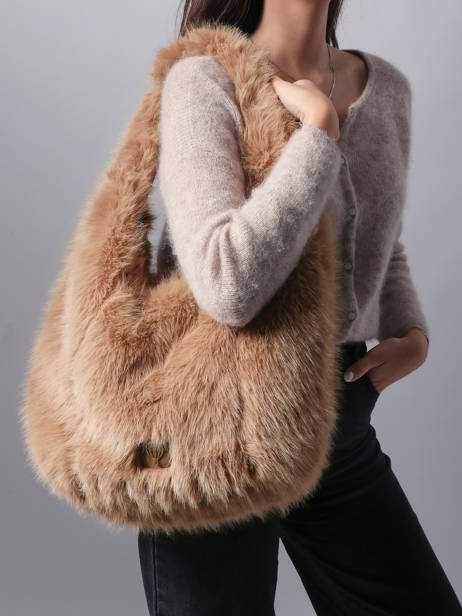 Schoudertas Doudou Bont Le voyage en panier Bruin doudou AHP262 ander zicht 1