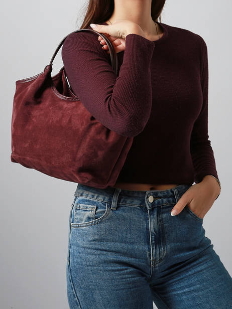 Schoudertas Velvet Caviar Leder Milano Rood velvet caviar VC241111 ander zicht 1