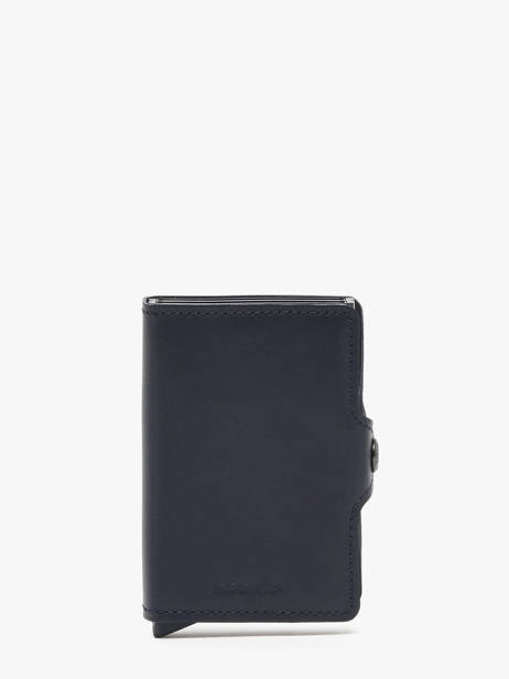 Kaarthouder Twin Original 2 Compartimenten Leder Secrid Blauw original TO