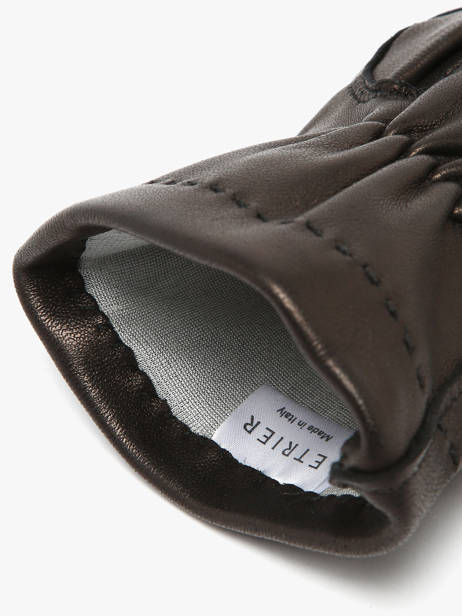 Herenhandschoenen Leder Etrier Zwart accessoires EGLO602G ander zicht 2