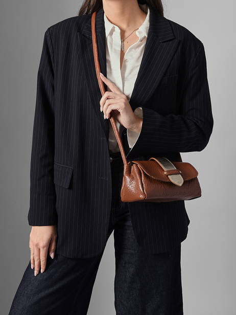 Cross Body Tas S Agnes Leder Etrier Bruin agnes EAGC205S ander zicht 2