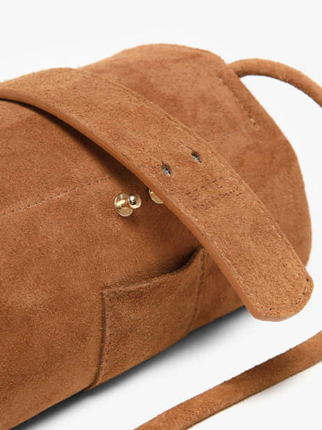 Cross Body Tas S Agnes Rundsleer Met Suède Finish Etrier Bruin agnes EAGV205S ander zicht 8