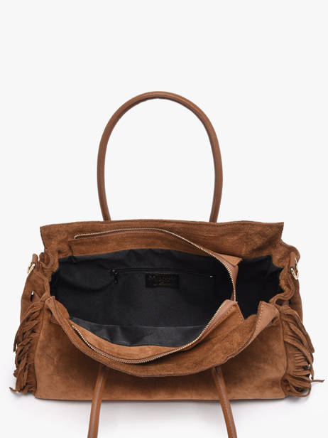 Schoudertas Velvet Leder Milano Bruin velvet VE25114 ander zicht 3