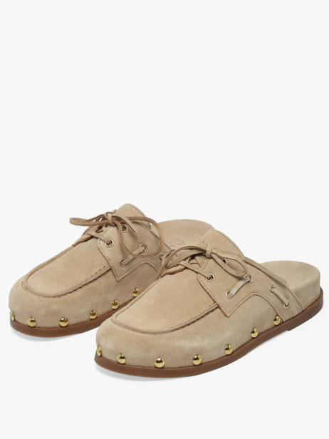 Slippers Uit Leder Alpe Beige women 53971108 ander zicht 1